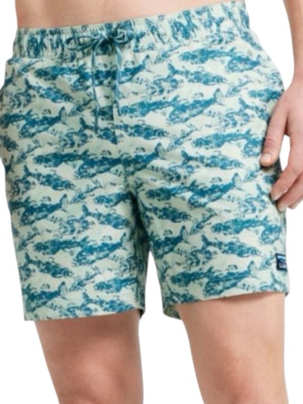 L.L.Bean Vacationland NEW Stretch Swim Trunks Lightest Mint Fish XL - Picture 6 of 6